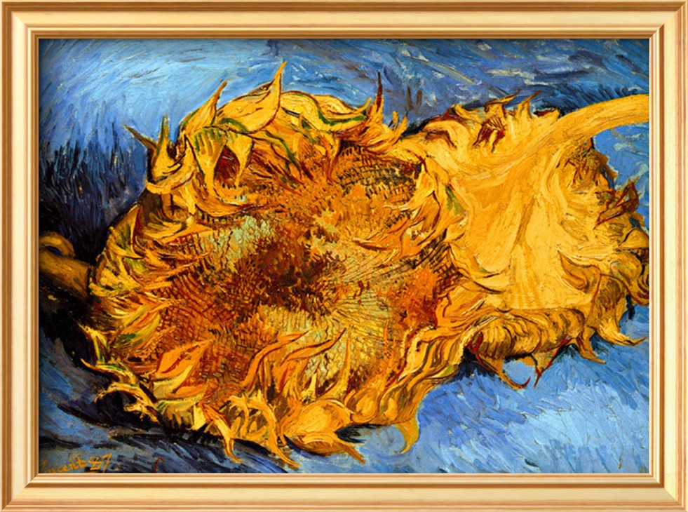 TWO CUT SUNFLOWERS, C.1887 - Van Gogh Painting On Canvas